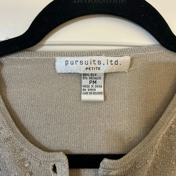Pursuits Ltd. Silk Blend Cardigan.Layering. Special Occasion. Formal Cardigan. - Picture 2 of 5